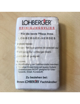 Reinigungsvlies für alle Lohberger Stahlherdplatten...