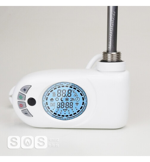 Heizstab, Heizpatrone 300 Watt mit digitalem programmierbaren Thermostat für Badheizkörper, Handtuchtrockner