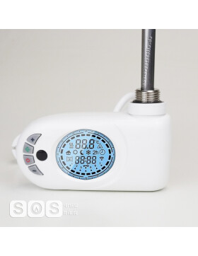 Heizstab, Heizpatrone 600 Watt mit digitalem programmierbaren Thermostat für Badheizkörper, Handtuchtrockner