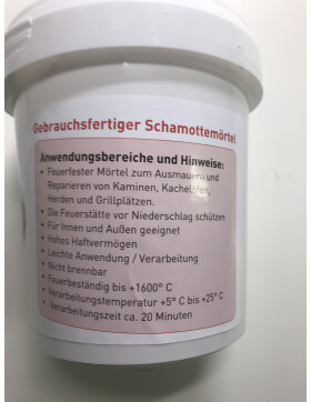 Schamottmörtel, Keramisch, feuerfester Mörtel von Fermit 1 kg Dose