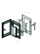 Infrarot-Heiztürglas mittig für Lohberger LC 75 B, LC 80, LM 50 & AC 105