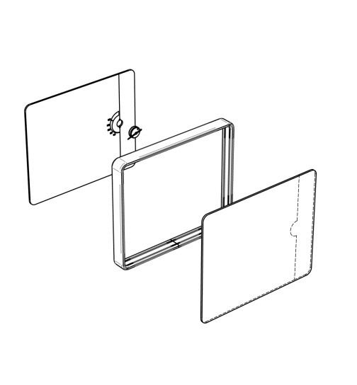 Schauglaspaket mit Thermometer (rechts) & Silikondichtung für die Backrohrtür von Ligna Combi 70 & 75 B