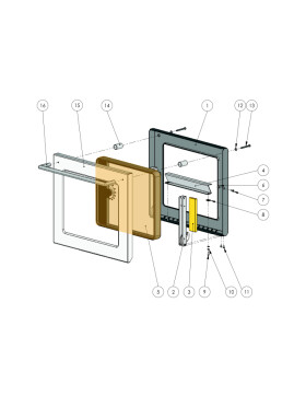Schauglaspaket für die Backrohrtür mit Thermometer Rechts und Silikondichtung für Ligna Combi 70 und 75 B