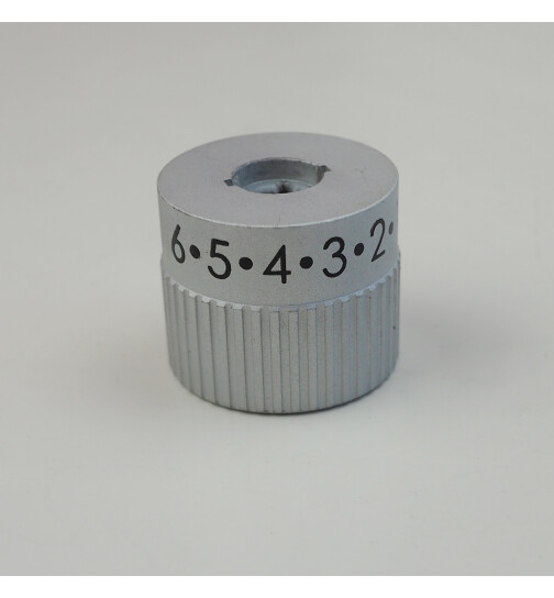 Regelknopf, Reglerknebel Primärluft 0 - 6  in Silber für LHS .4 N Herde und AC 105