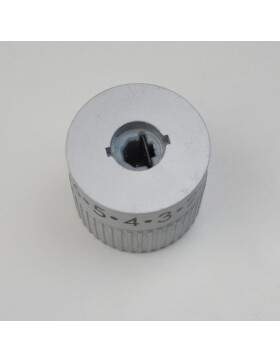 Regelknopf, Reglerknebel Primärluft 0 - 6  in Silber matt für LHS .4 N Herde und AC 105