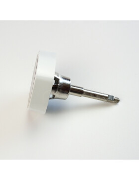 Set Herdgriff, Handrad 6-eckig für LK und Z Herde, Handrad weiß, Spiegel Edelstahl