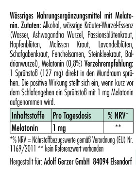 lisado Schlafkuss Hopfen-Melatonin - Melatonin-Spray