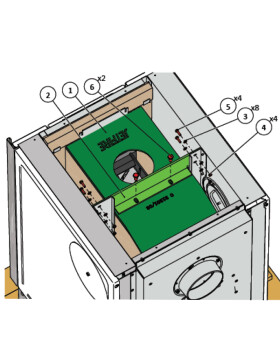 Abdeckung Flammbündelplatte inkl. Befestigungsmaterial für Jetfire LHS 40.4 und LHS 50.4