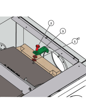 Abdeckung Flammbündelplatte inkl. Befestigungsmaterial für Jetfire LHS 40.4 und LHS 50.4