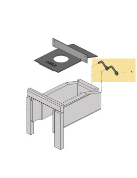 Sekundärluftkanal  für Schamottsteinsatz LHS 40.4 und 50.4
