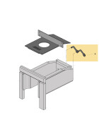 Sekundärluftkanal  für Schamottsteinsatz LHS 40.4 und 50.4